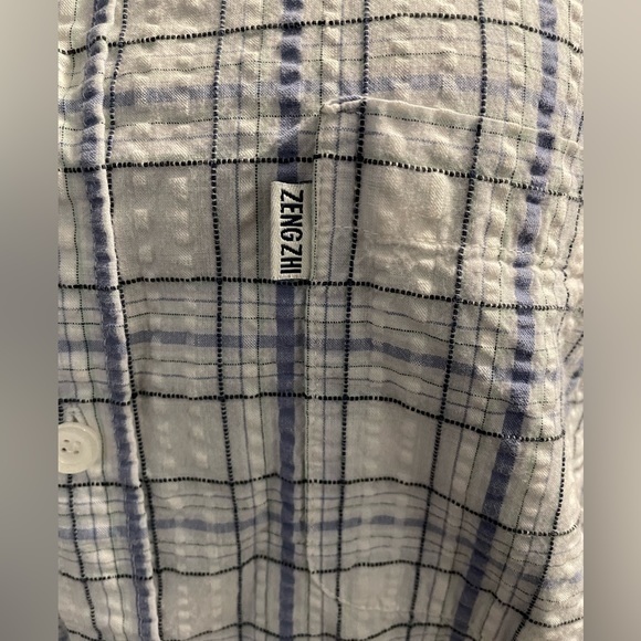 Zengzhi Jeans Casual Plaid Button Down Shirt XXL - Picture 3 of 5